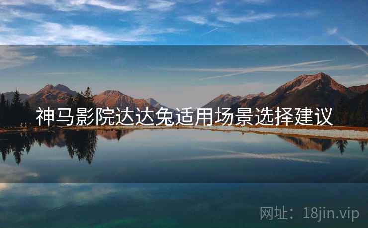 神马影院达达兔适用场景选择建议