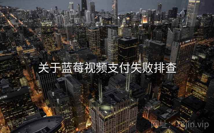 关于蓝莓视频支付失败排查
