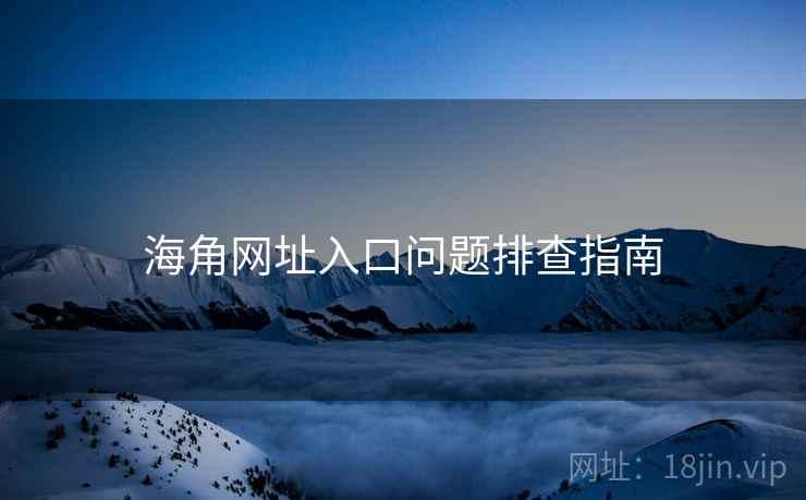海角网址入口问题排查指南